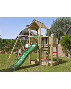 Jungle Mansion | Houten speeltoestel met dubbele schommel