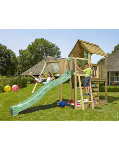 Jungle Cubby | Houten speeltoestel met dubbele schommel