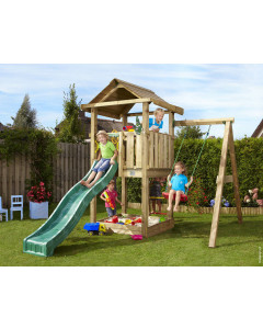 Jungle House | Houten speeltoestel met schommel