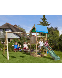 Jungle Home | Houten speeltoestel met dubbele schommel