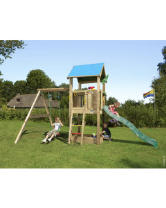 Jungle Castle | Houten speeltoestel met schommel