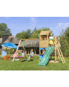 Jungle Resort | Speelhuisje met dubbele schommel