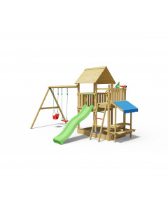 Jungle Lagoon | Houten speeltoestel met dubbele schommel