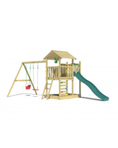 Jungle Arbour | Houten speeltoestel met dubbele schommel