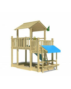 Jungle Valley | Houten speeltoestel met glijbaan & picnic tafel