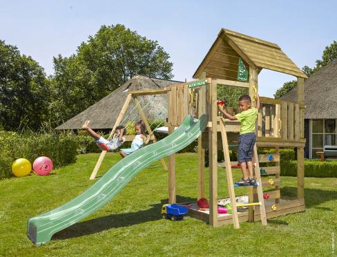 Jungle Cubby | Houten speeltoestel met dubbele schommel