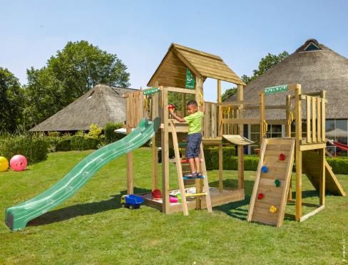 Jungle Haven | Houten speeltoestel met dubbele schommel