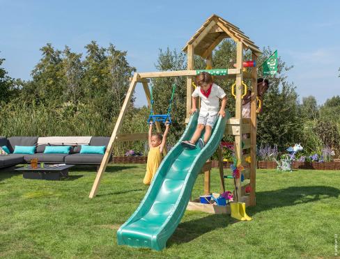 Jungle Cocoon | Houten speeltoestel met schommel