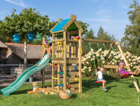 Jungle Nomad | Houten speeltoestel met dubbele schommel