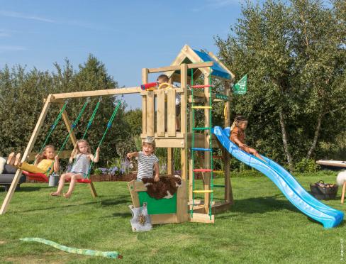 Jungle Explorer | Houten speeltoestel met dubbele schommel