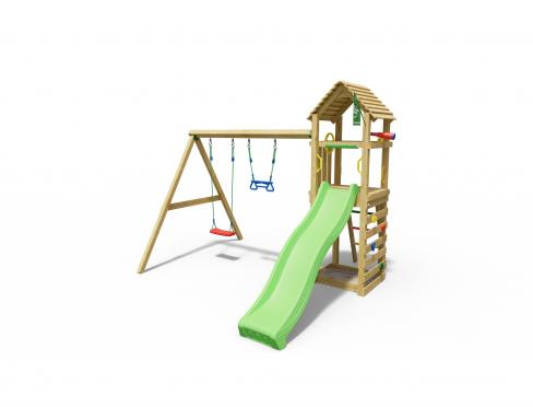 Jungle Cocoon | Houten speeltoestel met dubbele schommel