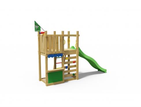 Jungle Nest | Houten speeltoestel met glijbaan & winkeltje