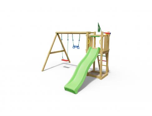 Jungle Tower | Houten speeltoestel met dubbele schommel