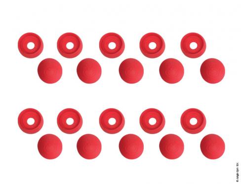 Bolt Cap Set (10 stuks) - Rood